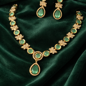 Nexli Emerald Royale Gold-Tone Necklace Set