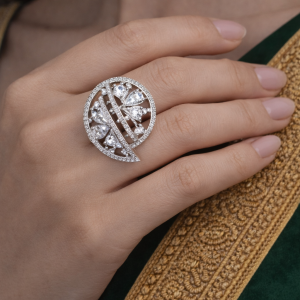 Celestial Spiral American Diamond Statement Ring